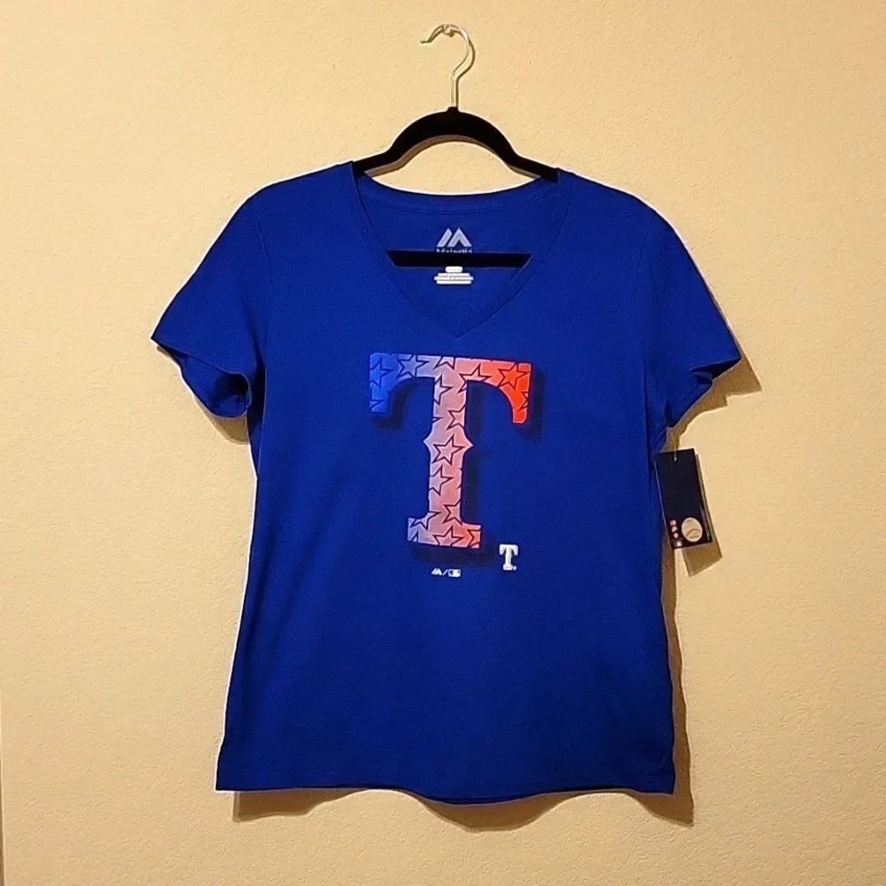 Texas Rangers blue s/s womans t-shirt